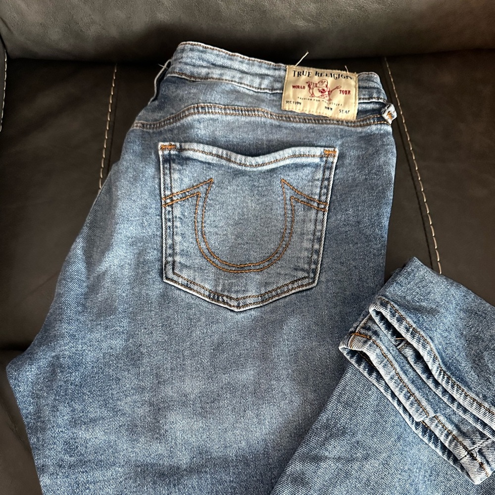 These are some true religion jeans.
